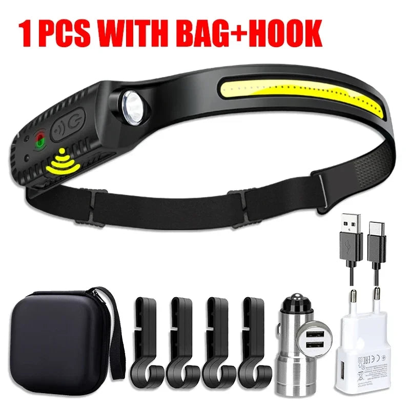 USB Rechargeable Motion Sensor Headlamp
