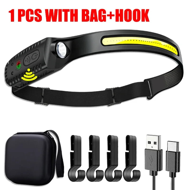 USB Rechargeable Motion Sensor Headlamp