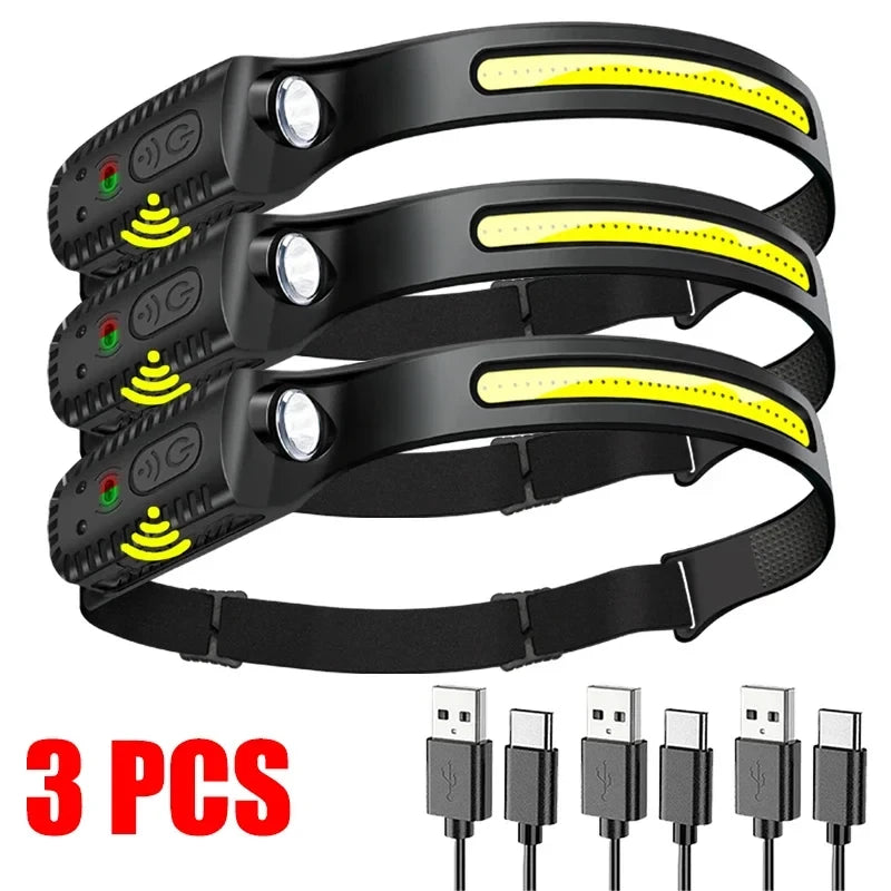 USB Rechargeable Motion Sensor Headlamp