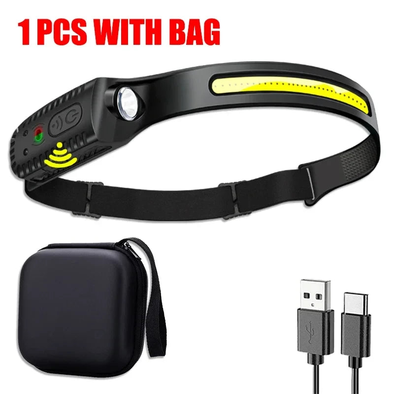 USB Rechargeable Motion Sensor Headlamp